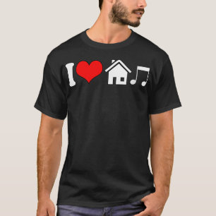 Womens I Liebe House Music Funny Electronic Music  T-Shirt