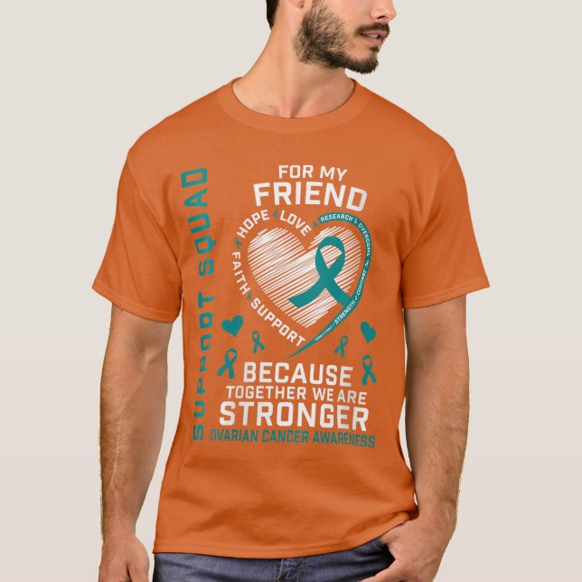 Womens I Wear Teal For My Friend Ovarian Support S T-Shirt (Vorderseite)