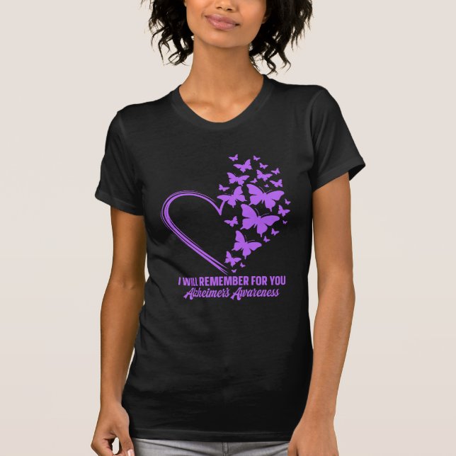 Women's I Will Remember For You Alz. Awareness Tee (Vorderseite)