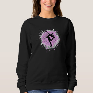 Womens Ice Skaten Skater Abbildung Tänzerin Tanzt  Sweatshirt
