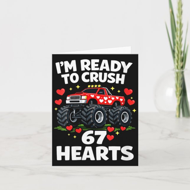 Women's I'm Ready To Crush 67 Hearts Truck Valenti Karte (Vorderseite)