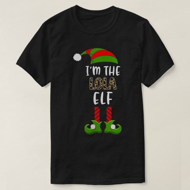 Womens I'm The Lola Elf  Matching Christmas Family T-Shirt (Design vorne)