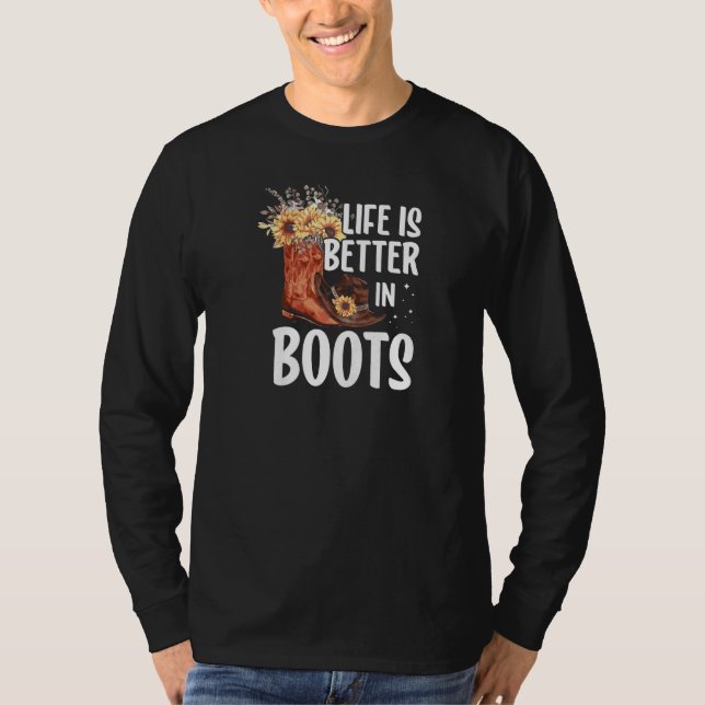 Womens  in boots Cowgirl T-Shirt (Vorderseite)