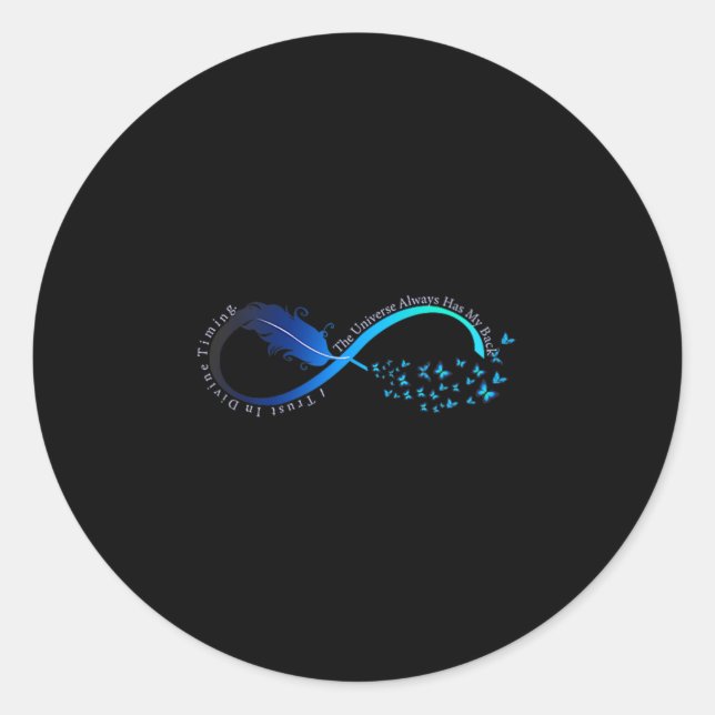 Womens Infinity Symbol Retro Forever Sitivity Moti Runder Aufkleber (Vorderseite)