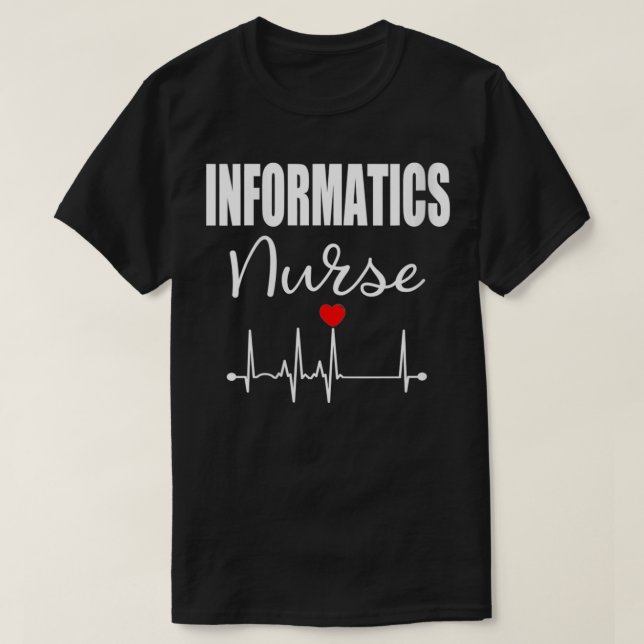 Womens Informatics Nurse Nursing Geschenk VNeck T-Shirt (Design vorne)