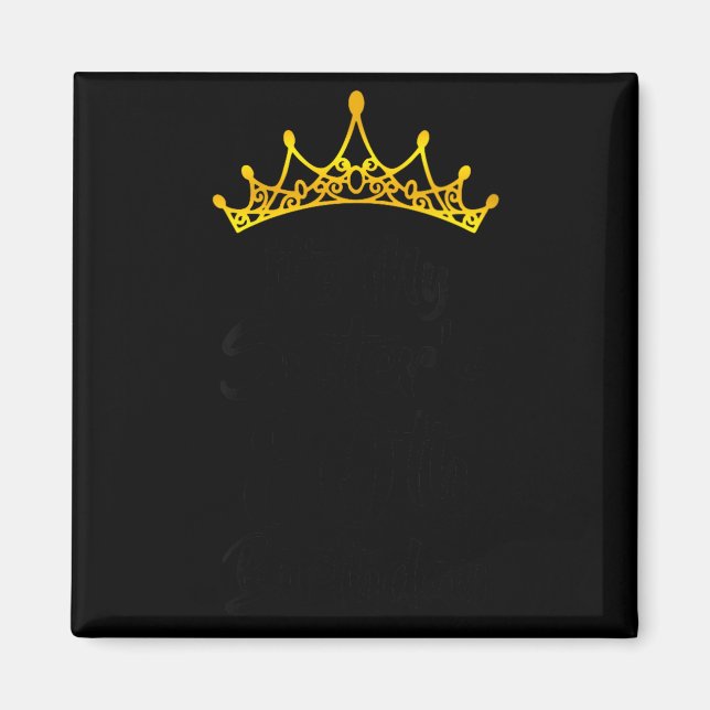 Womens Its My Sisters 80th Birthday Crown Happy 80 Magnet (Vorne)