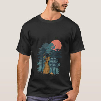 Womens Jackrabbit Mountain Pine Tree Sky Birds sin T-Shirt