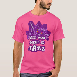 Womens Jazz Music Lover Musician Band Konzert Alle T-Shirt