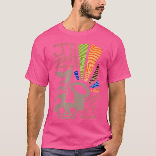 Womens Jazz Saxophon T-Shirt (Vorderseite)