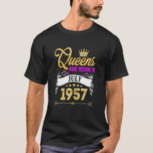 Womens July 1957 65 Years Old 65 th Birthday Queen T-Shirt