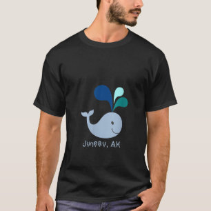 Womens Juneau Alaska Niedlich Whale Lover Cartoon T-Shirt