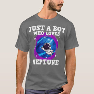 Womens Just A Boy Who Loves Neptune VNeck T-Shirt