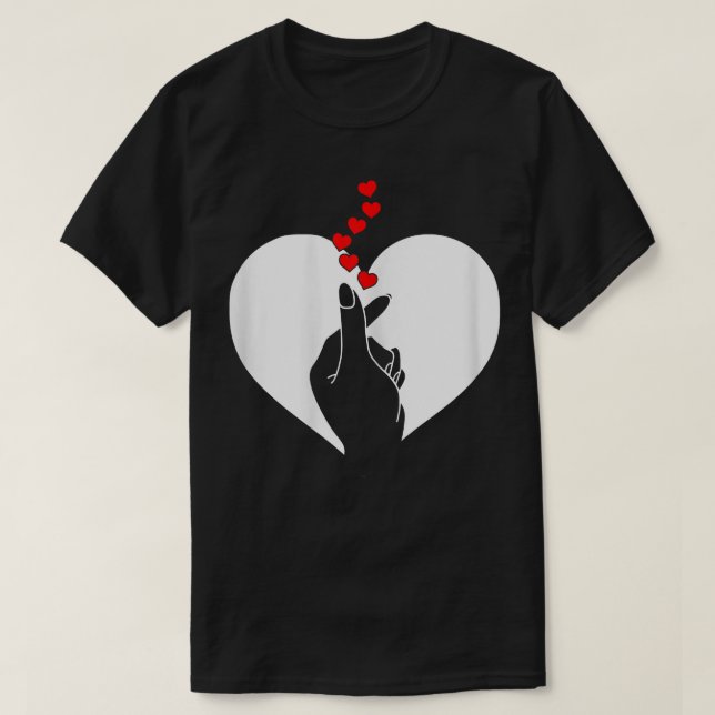 Womens K-Pop Heart Korean Pop Music Fan K-Drama Cu T-Shirt (Design vorne)