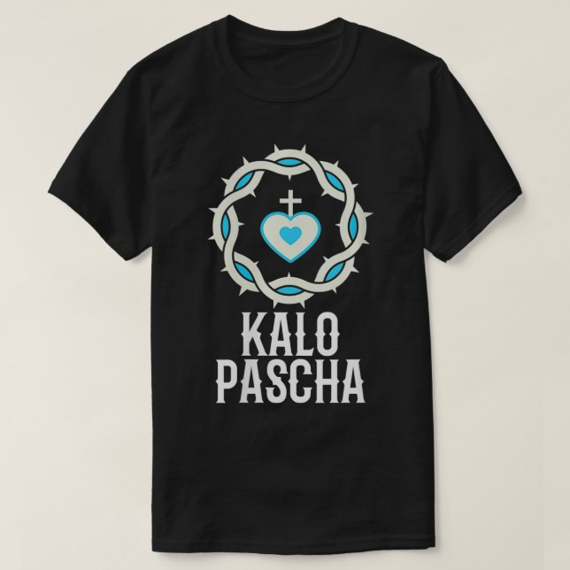 Womens Kalo Pascha Griechisches Osterfest Osterfei T-Shirt (Design vorne)