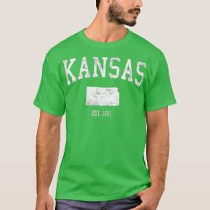 Womens Kansas Vintag Sports Design KS T-Shirt