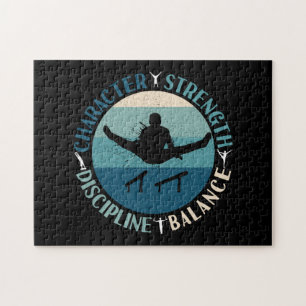 Women's Karate - Girls Martial Arts USA Flag Puzzle