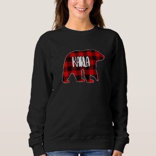 Womens Karla Bear Custom Red Buffalo Kariert Chris Sweatshirt