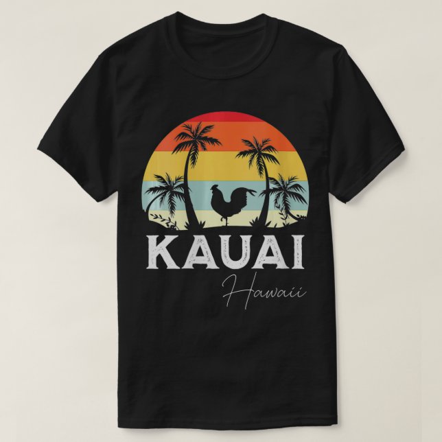 Womens Kauai Hawaii Chicken Lover Souvenir VNeck T-Shirt (Design vorne)
