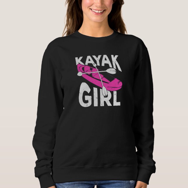 Womens Kayaking Design for a Kayak Girl Premium Sweatshirt (Vorderseite)