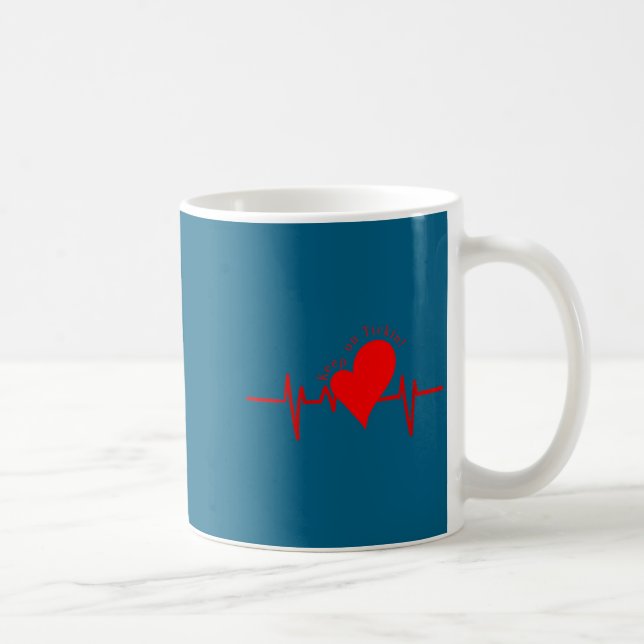 Womens Keep On Tickin! Ekg Heartbeat Cow Valve Hea Kaffeetasse (Rechts)