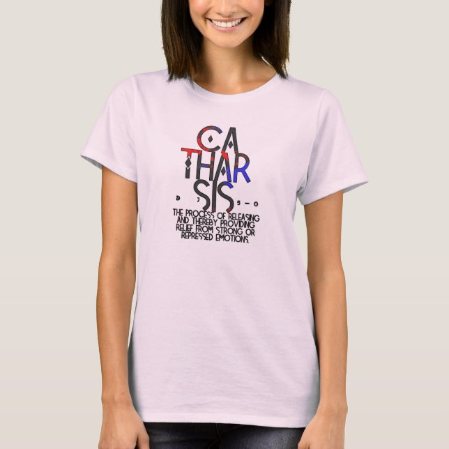 Womens khaki tee "CATHARSIS" Logo (Vorderseite)