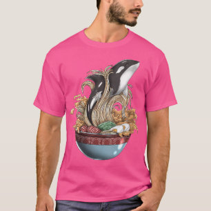 Womens Killer Whale Orca Ramen Noodle Japanischer T-Shirt