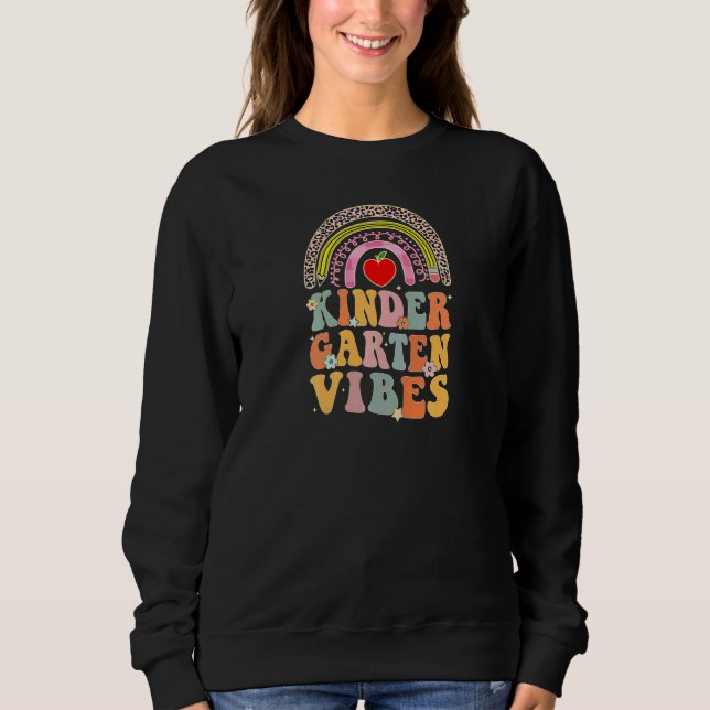 Womens Kindergarten Vibes First Day Back to School Sweatshirt (Vorderseite)