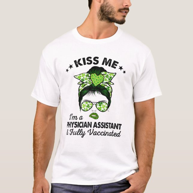 Womens Kiss Me Ich bin Assistentin für Physik Iris T-Shirt (Vorderseite)