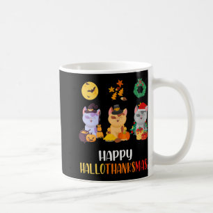 Womens Kitten Cat Halloween Weihnachtskatzen Happy Kaffeetasse