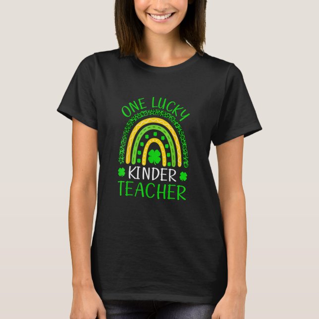 Womens Kleeblatt One Lucky Teacher St Patrick S Da T-Shirt (Vorderseite)