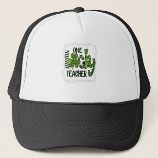 Womens Kleeblatt One Lucky Teacher St Patrick Truckerkappe