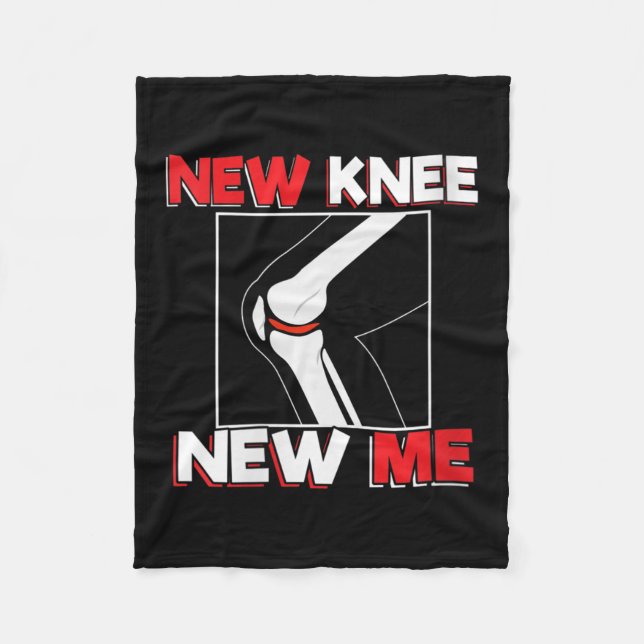 Womens Knee Surgery Recover Quote Gift - New Me V- Fleecedecke (Vorderseite)