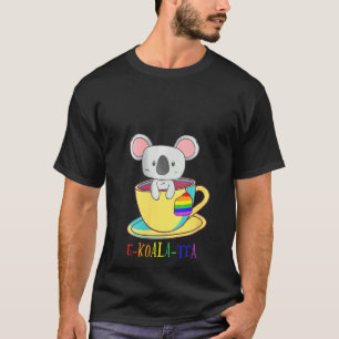 Womens Koala Tea Equality Lgbtq Rainbow Que Lesb T-Shirt
