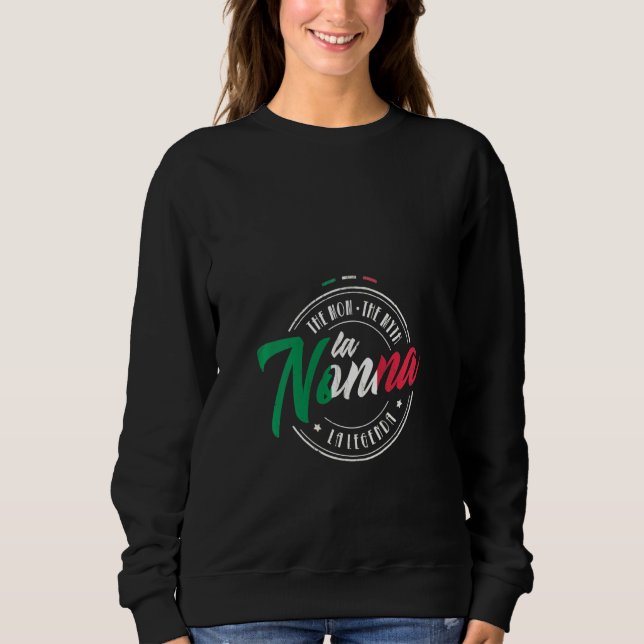 Womens La Nonna Italienische Oma Mama Gran G Sweatshirt (Vorderseite)