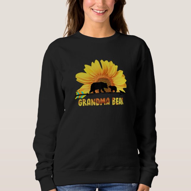 Womens LAM GAP Grandma Sunflower Bear Best Grandma Sweatshirt (Vorderseite)
