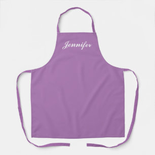 Womens Lavender Lila Script Personalisiert Koch Schürze