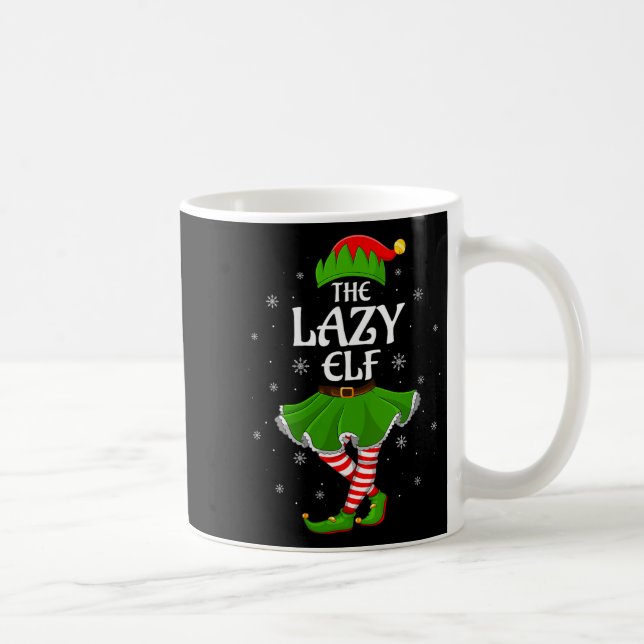 Womens Lazy Elf Christmas Family Girls Women Elf S Kaffeetasse (Rechts)