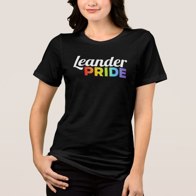 Women's Leander Pride T-Shirt Tri-Blend Shirt (Vorderseite)