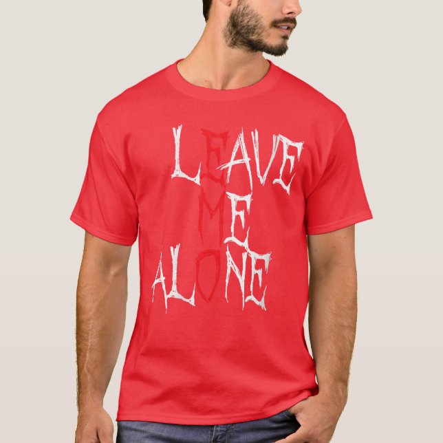 Womens Leave me Alone Emo Aesthetic Goth Scene Alt T-Shirt (Vorderseite)