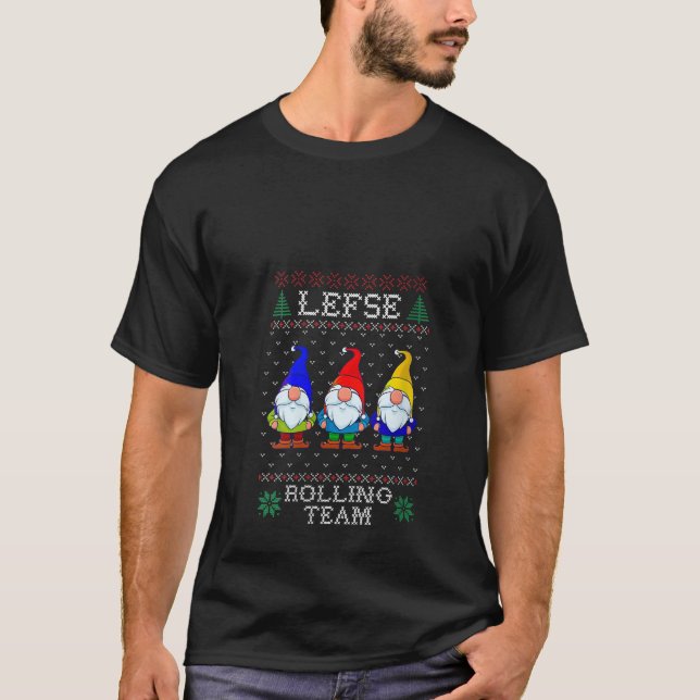 Womens Lefse Rolling Team Christmas Baking Tomte G T-Shirt (Vorderseite)