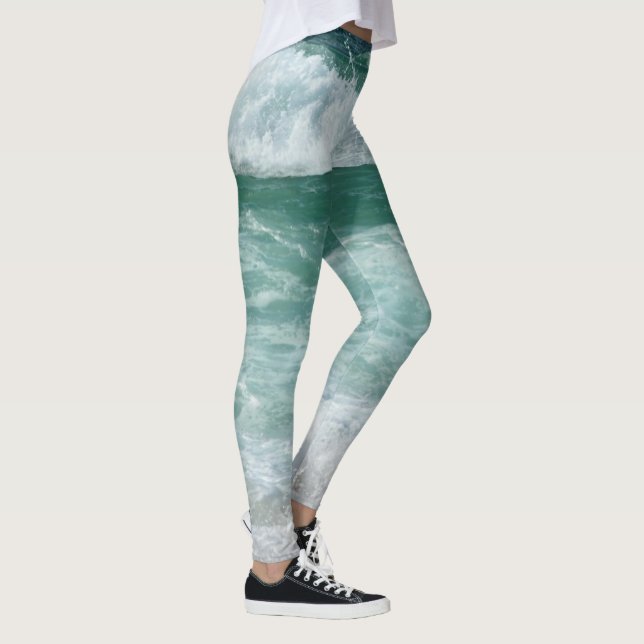 Womens Leggings Moderne Design Template Waves (Rechts)