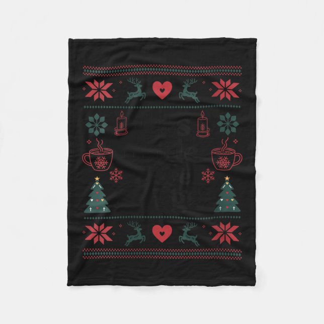 Womens Less Jingle More Hygge Christmas Swedish No Fleecedecke (Vorderseite)