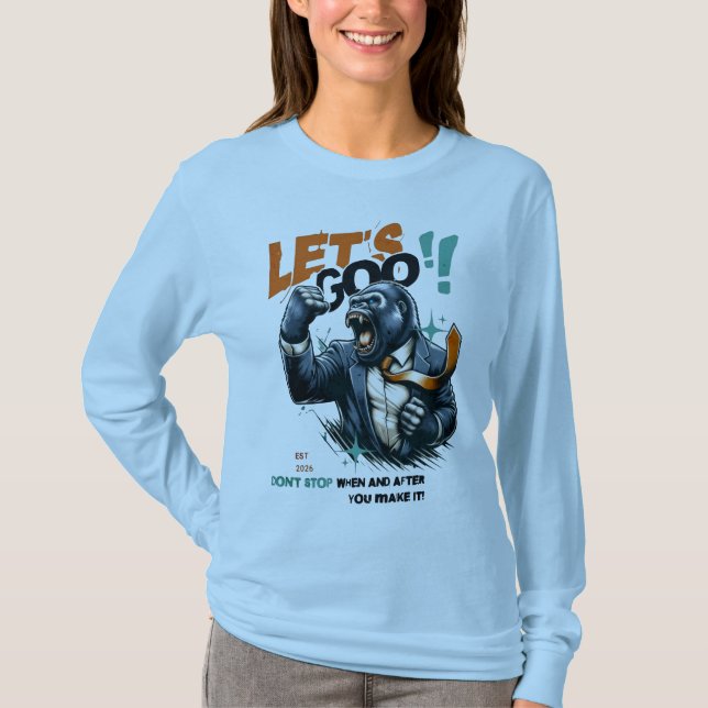 WOMEN'S LET'S GOO LESSONS LEARN LONG SLEEVE  T-Shirt (Vorderseite)