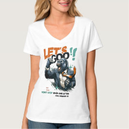 WOMEN'S LET'S GOO LESSONS LEARN V-NECK TEE
