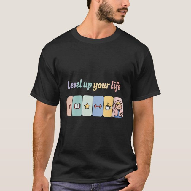 Womens Level Up Your Life Progress Bar Gamer Motiv T-Shirt (Vorderseite)