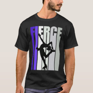 Womens Lila Fierce Ice Skaten Geburtstag farbenfro T-Shirt