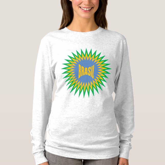 Women's Long Sleeve T-Shirt ash  SUN  BRASIL (Vorderseite)