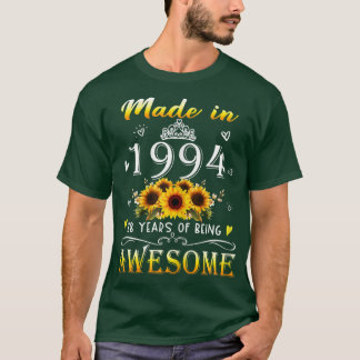 Womens Made in 1994 Sunflower 28th Bday 28 Years O T-Shirt