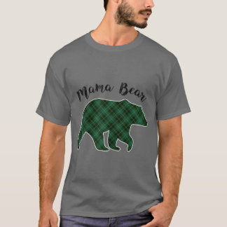 Womens Mama Bear Christmas Pajama Kariert Buffalo T-Shirt