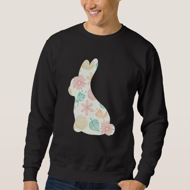 Womens Mama Bunny Floral Mommy Bunny Easter Mom Sweatshirt (Vorderseite)